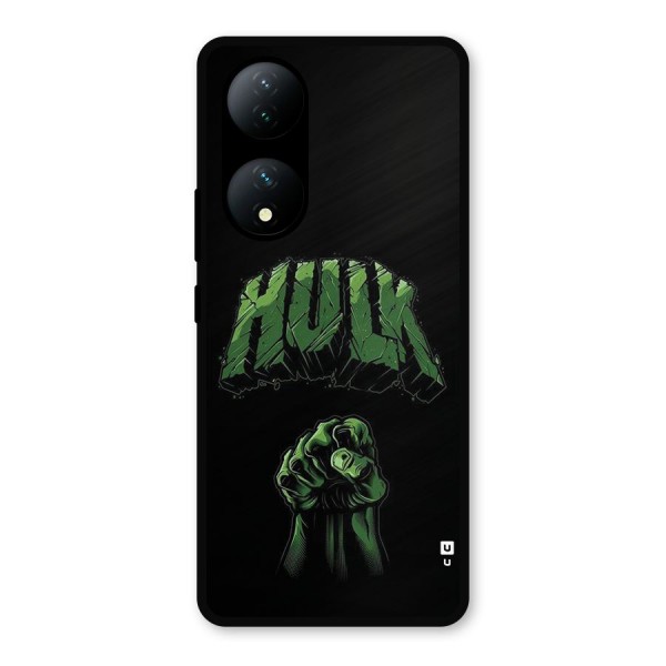 Green Punch Metal Back Case for Vivo T2