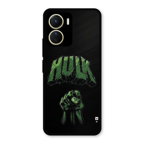 Green Punch Metal Back Case for Vivo T2x