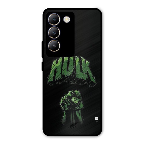 Green Punch Metal Back Case for Vivo T3 5G