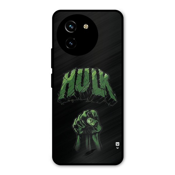 Green Punch Metal Back Case for Vivo T3x