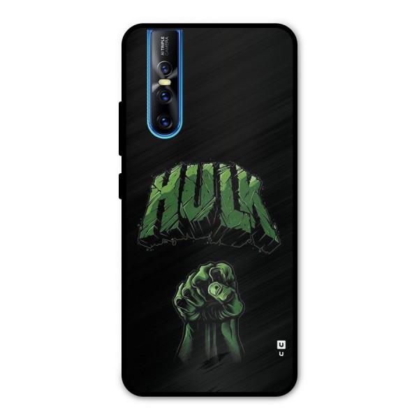 Green Punch Metal Back Case for Vivo V15 Pro