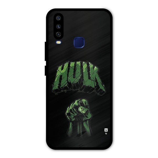 Green Punch Metal Back Case for Vivo V17