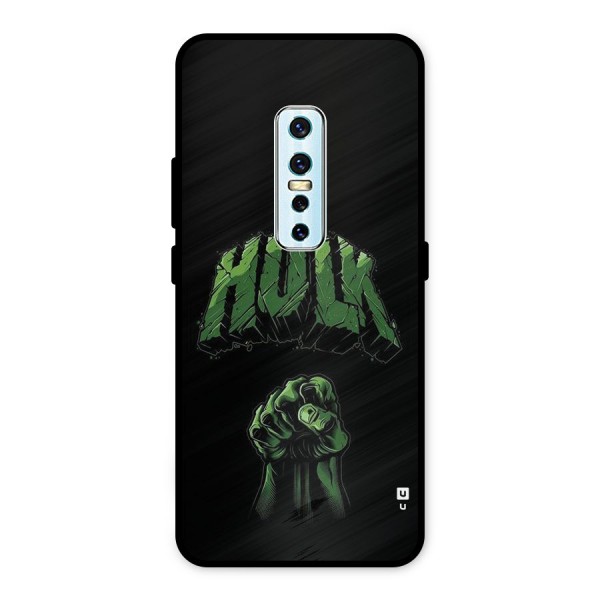 Green Punch Metal Back Case for Vivo V17 Pro