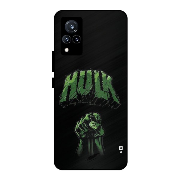 Green Punch Metal Back Case for Vivo V21 5G