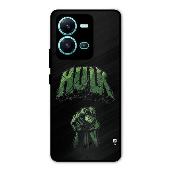 Green Punch Metal Back Case for Vivo V25