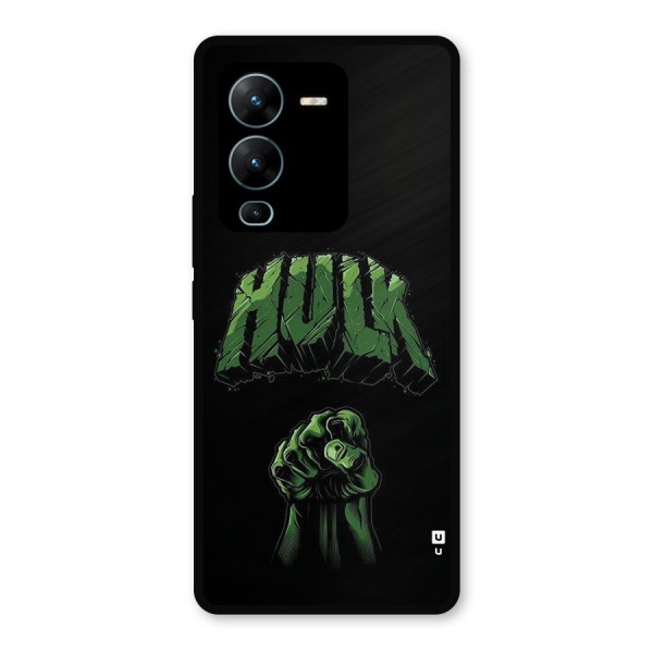 Green Punch Metal Back Case for Vivo V25 Pro