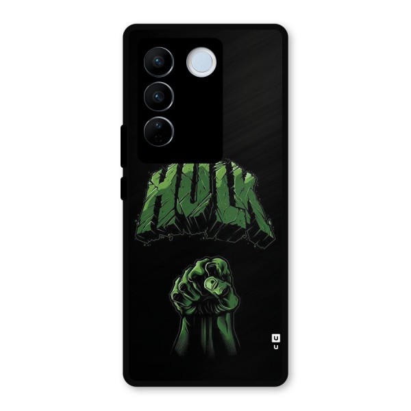 Green Punch Metal Back Case for Vivo V27