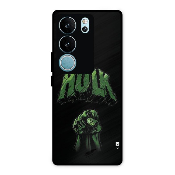 Green Punch Metal Back Case for Vivo V29 Pro