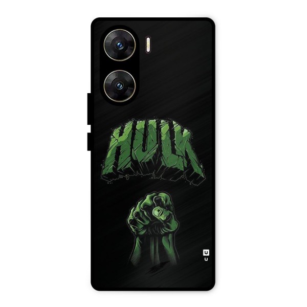 Green Punch Metal Back Case for Vivo V29e