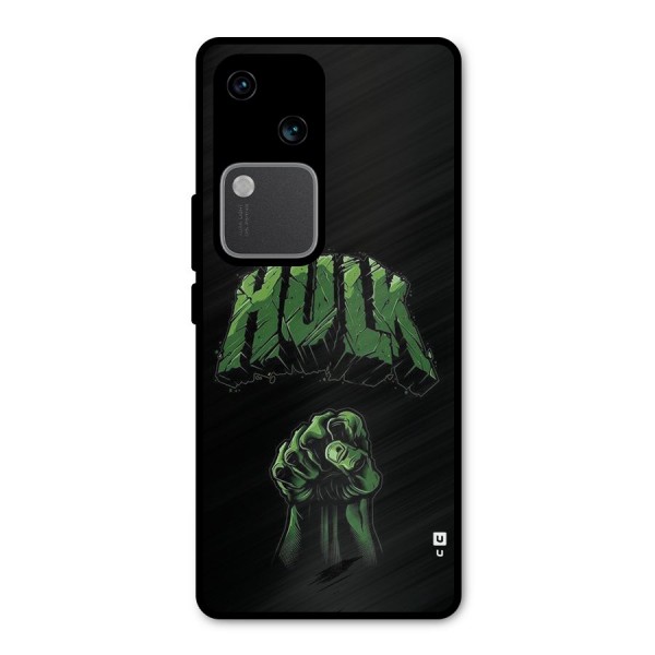 Green Punch Metal Back Case for Vivo V30