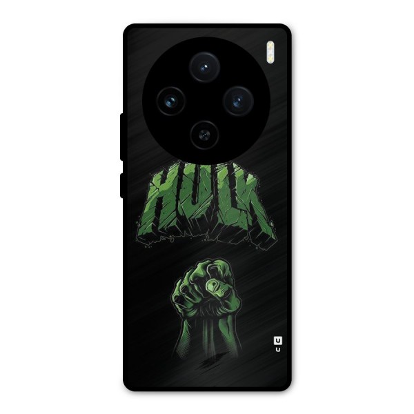 Green Punch Metal Back Case for Vivo X100