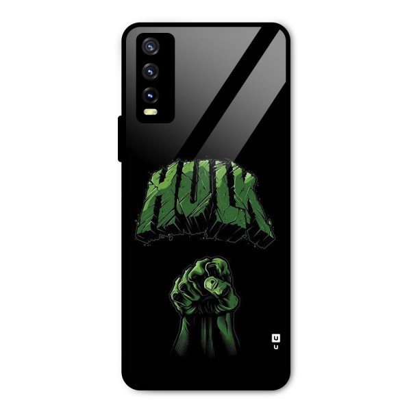 Green Punch Metal Back Case for Vivo Y20 2021