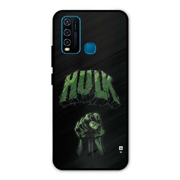 Green Punch Metal Back Case for Vivo Y30