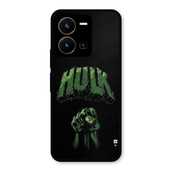 Green Punch Metal Back Case for Vivo Y35