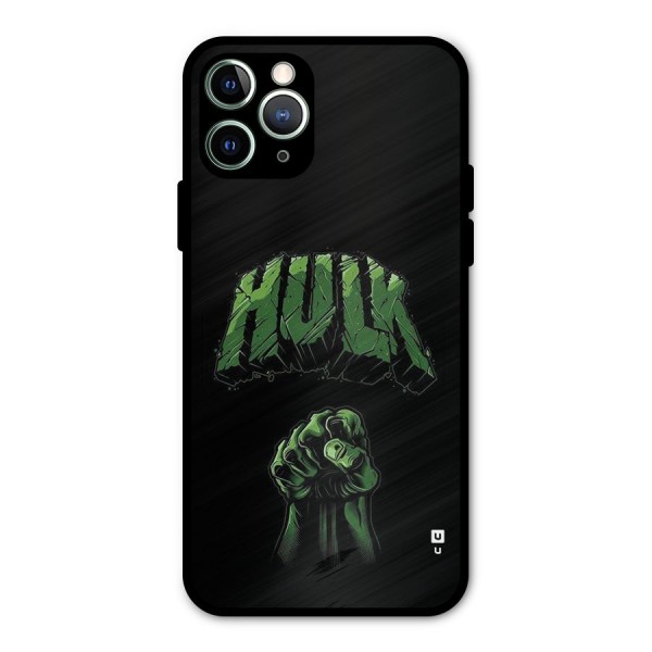 Green Punch Metal Back Case for iPhone 11 Pro Max