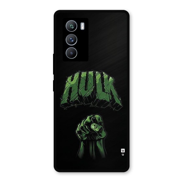 Green Punch Metal Back Case for iQOO 9 SE