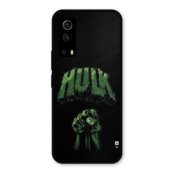 Green Punch Metal Back Case for iQOO Z3