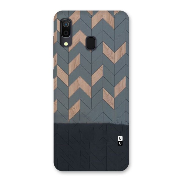 Greyish Wood Design Back Case for Galaxy A20