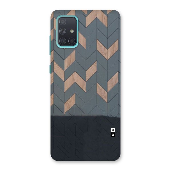 Greyish Wood Design Back Case for Galaxy A71