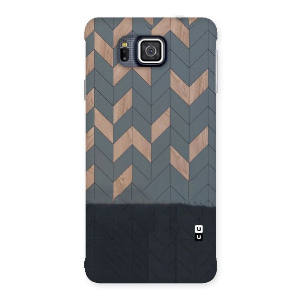 Greyish Wood Design Back Case for Galaxy Alpha