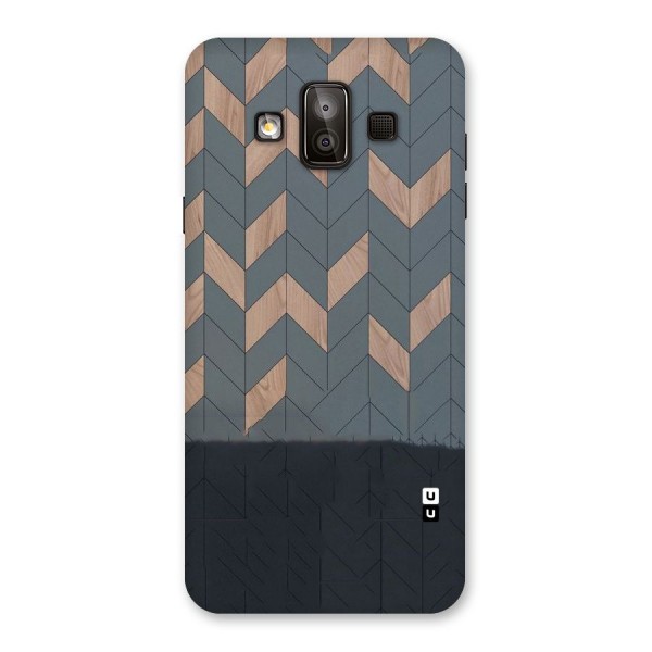 Greyish Wood Design Back Case for Galaxy J7 Duo