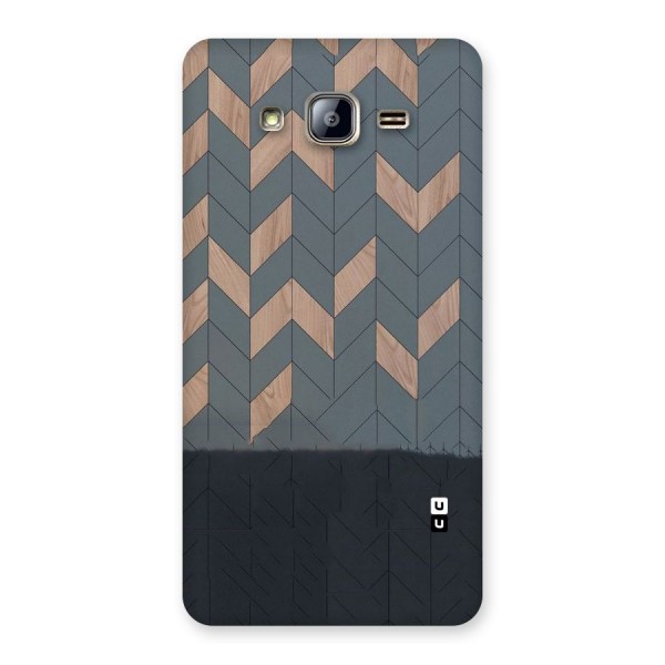 Greyish Wood Design Back Case for Galaxy On5