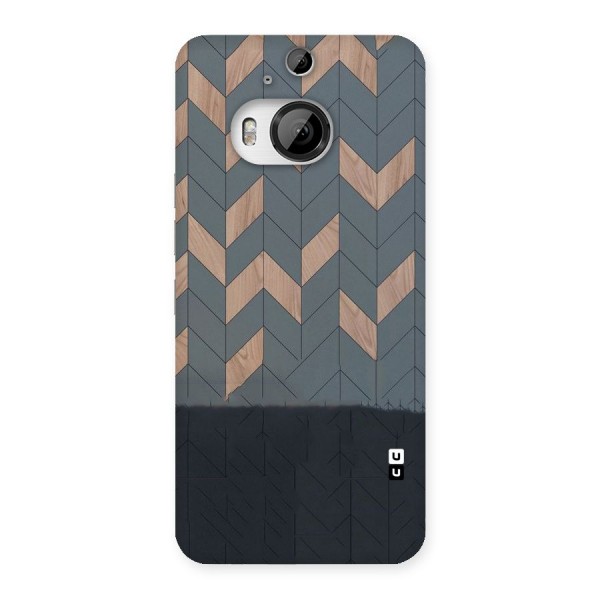 Greyish Wood Design Back Case for HTC One M9 Plus