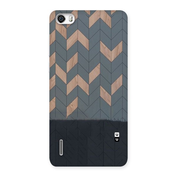 Greyish Wood Design Back Case for Honor 6