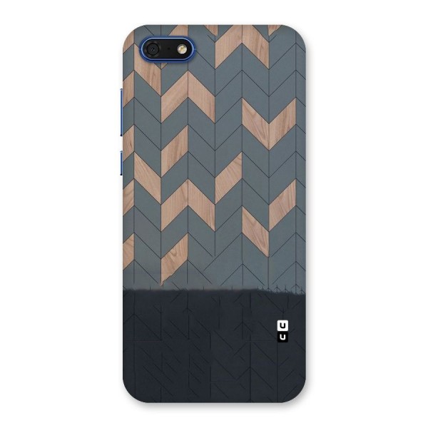 Greyish Wood Design Back Case for Honor 7s