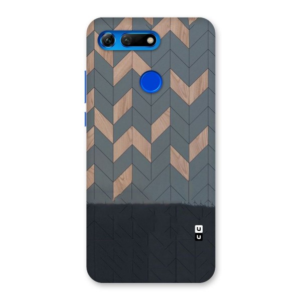 Greyish Wood Design Back Case for Honor View 20