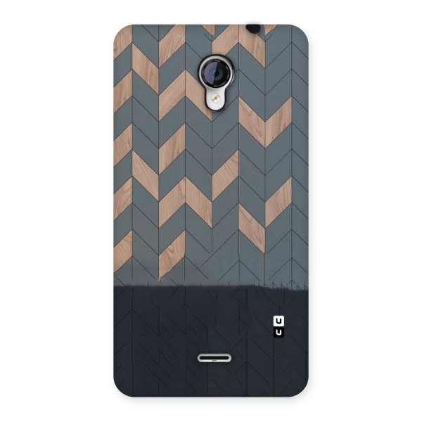 Greyish Wood Design Back Case for Micromax Unite 2 A106