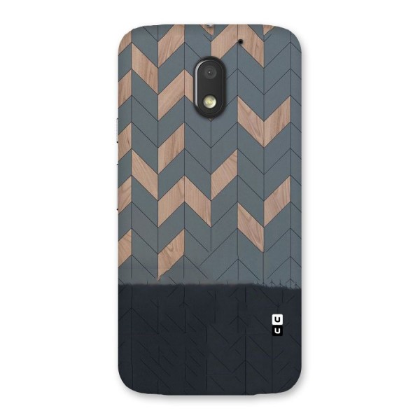 Greyish Wood Design Back Case for Moto E3 Power