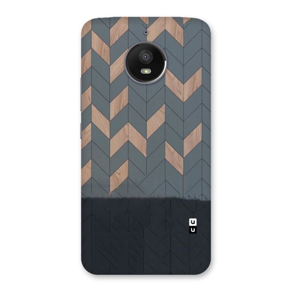 Greyish Wood Design Back Case for Moto E4 Plus