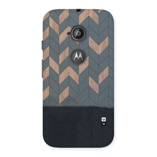 Greyish Wood Design Back Case for Moto E 2nd Gen