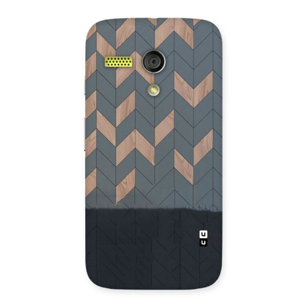 Greyish Wood Design Back Case for Moto G