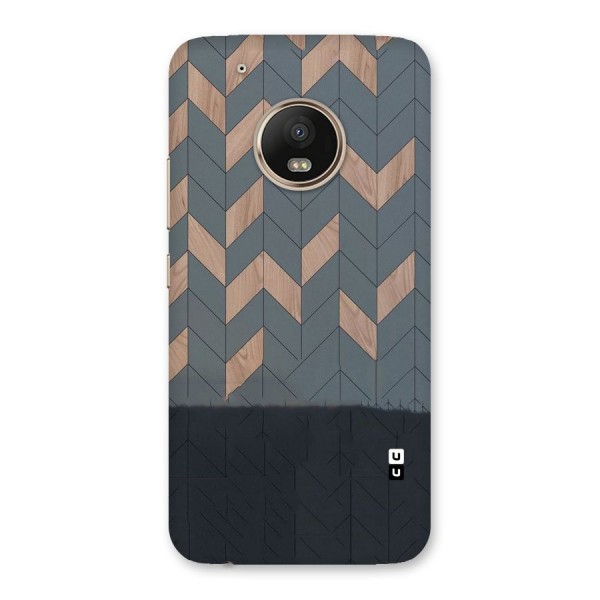 Greyish Wood Design Back Case for Moto G5 Plus