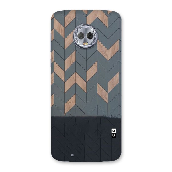 Greyish Wood Design Back Case for Moto G6