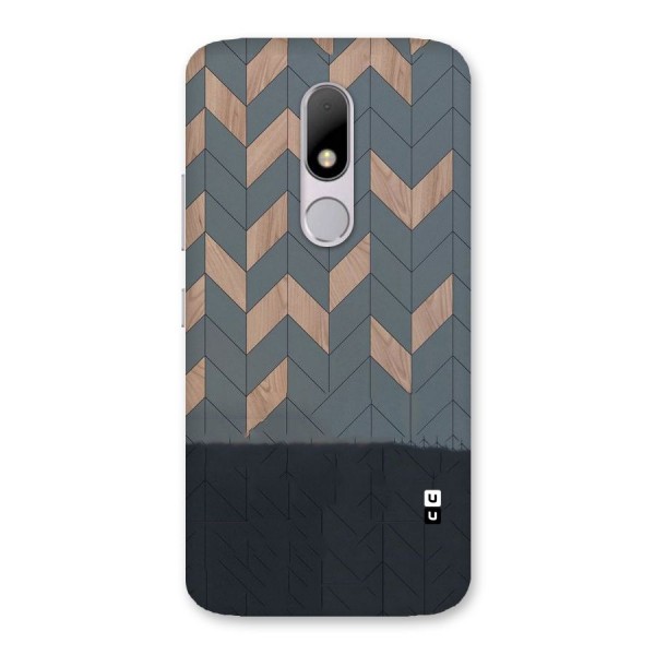 Greyish Wood Design Back Case for Moto M