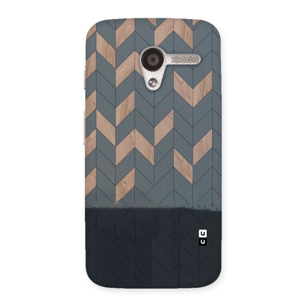 Greyish Wood Design Back Case for Moto X