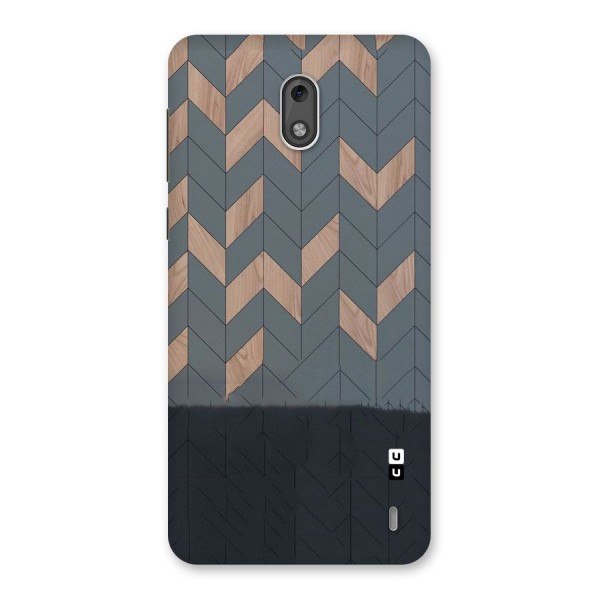 Greyish Wood Design Back Case for Nokia 2