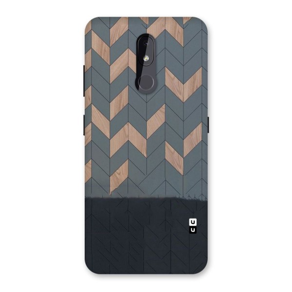 Greyish Wood Design Back Case for Nokia 3.2