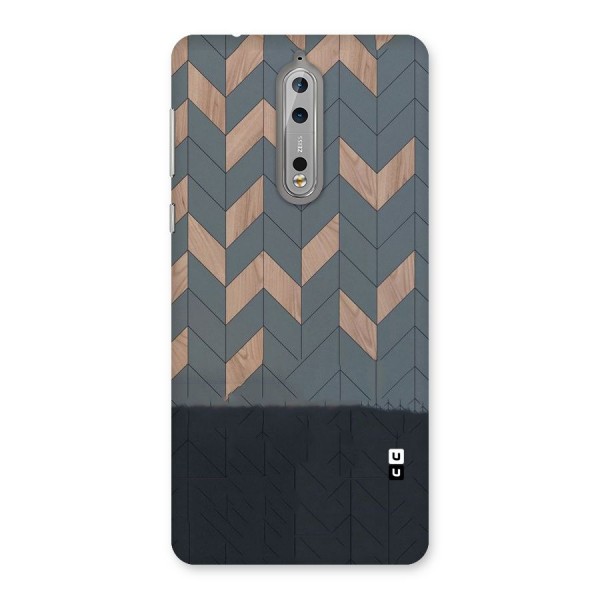 Greyish Wood Design Back Case for Nokia 8