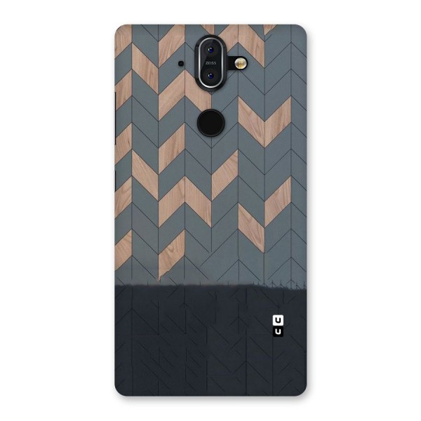 Greyish Wood Design Back Case for Nokia 8 Sirocco