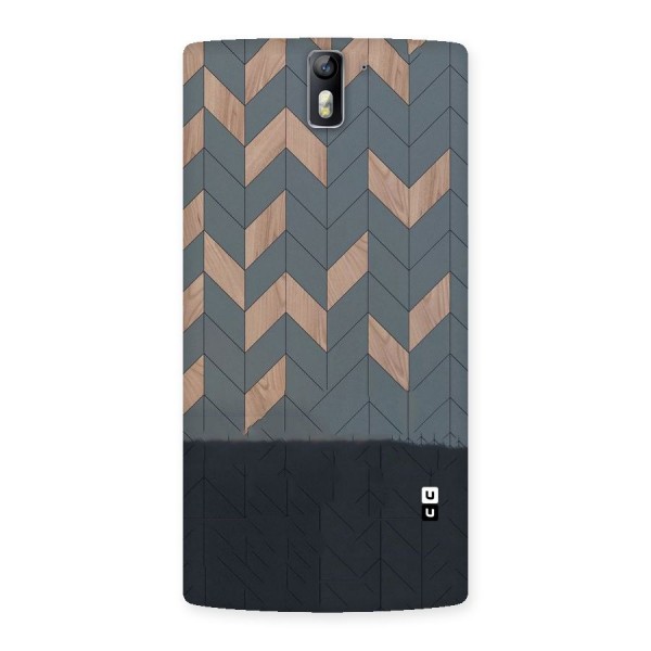 Greyish Wood Design Back Case for One Plus One