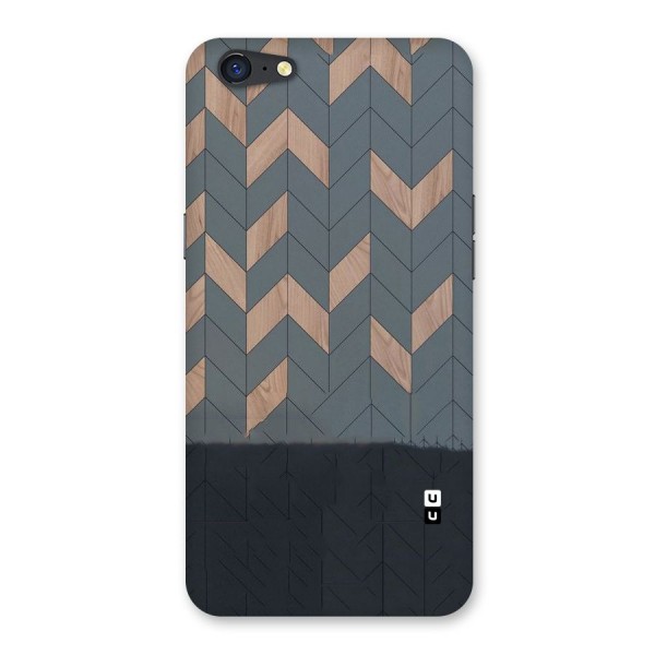 Greyish Wood Design Back Case for Oppo A71