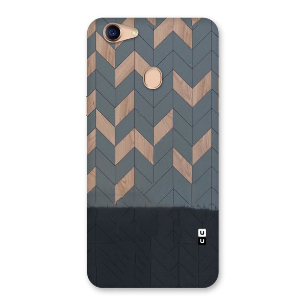 Greyish Wood Design Back Case for Oppo F5