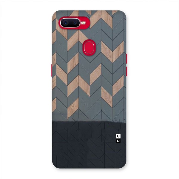 Greyish Wood Design Back Case for Oppo F9 Pro