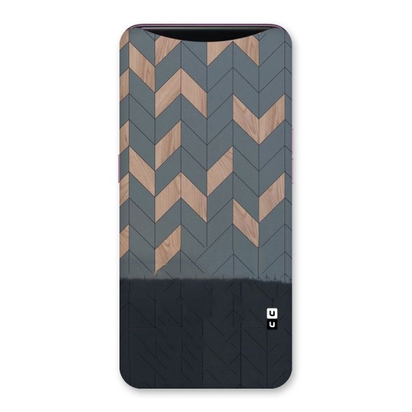 Greyish Wood Design Back Case for Oppo Find X