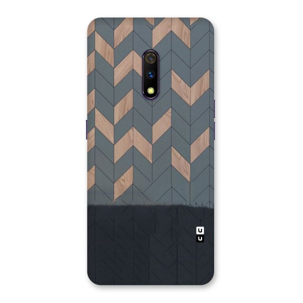 Greyish Wood Design Back Case for Realme X