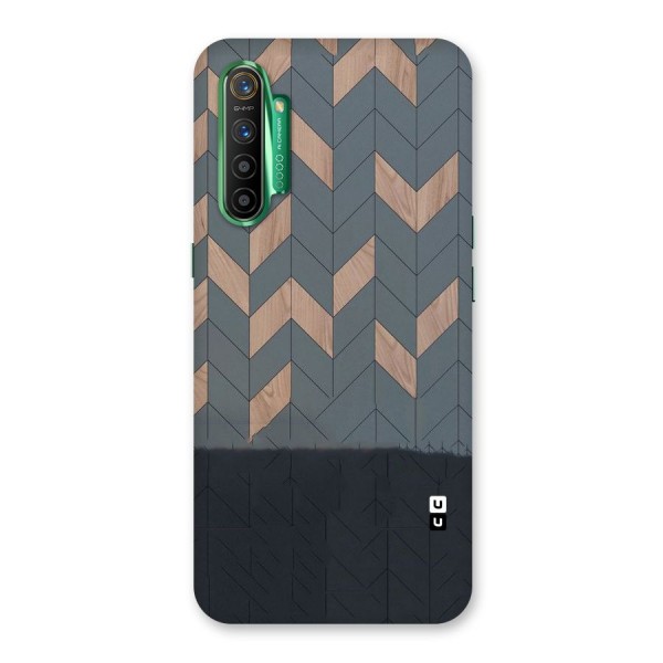 Greyish Wood Design Back Case for Realme X2